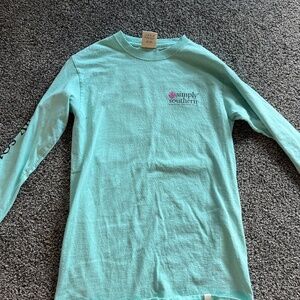 teal simply southern long sleeve